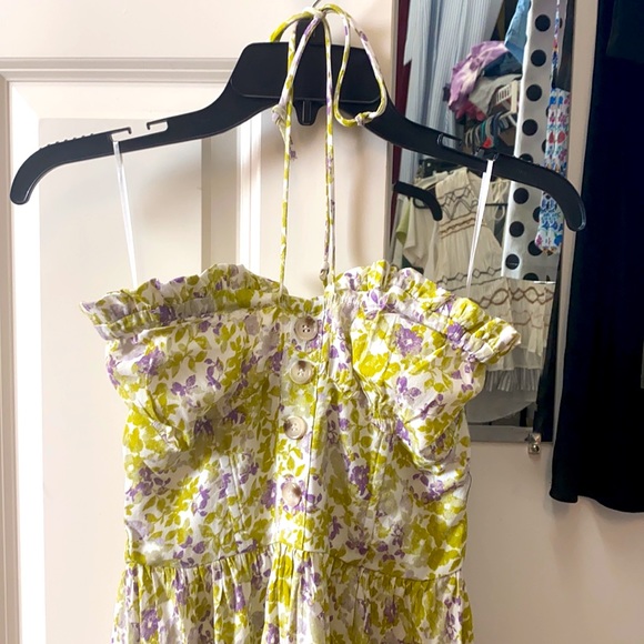 Flirty Floral Halter Dress - Picture 2 of 4